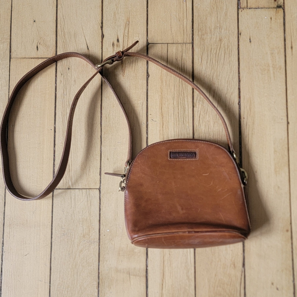 G.H. Bass & Co. Tan Leather Crossbody Bag 90s Vintage Purse